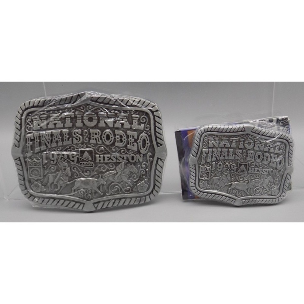 2 New Hesston National Finals Rodeo1999 NFR Belt Buckle AGCO Sealed Vintage Rare
